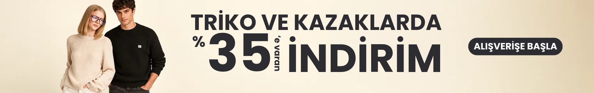 Triko ve Kazaklarda İndirim
